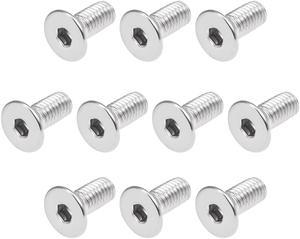 M5x12mm Flat Head Machine Screws Inner Hex Screw 304 Stainless Steel Fasteners Bolts 40Pcs