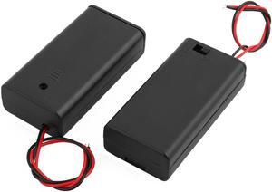 2Pcs 2 x 3V AA Battery Holder Enclosed Case Box On-Off Switch 160mm Leads Black 2Pcs 2 x 3V AA Battery Holder Enclosed Case Box On-Off Switch 160mm Leads Black