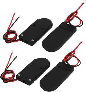 4 Pcs B0219/2032 Coin Button Cell Battery Holder Case on/off Switch Black