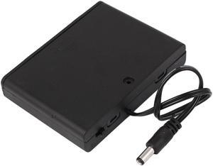 9V Power Supply 6 x AA Battery Switched Holder Enclosed Box 2.1mm DC Male Connector Wire Lead
