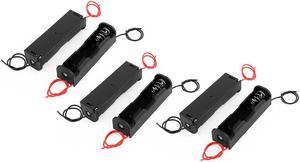 6 Pcs 3.7V Battery Cell Case for 18650 Battery Wire Holder Black Plastic