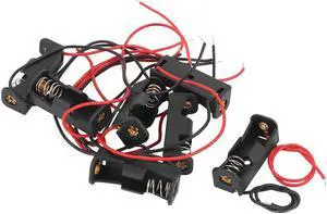Dual Wires Spring Clip Black Plastic Batteries Case Holder for 12V/23A N Battery 7Pcs