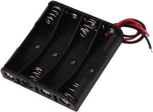 6V Power Supply 4 x AA Battery Holder Open Storage Case Box Wire Leads Black 6V Power Supply 4 x AA Battery Holder Open Storage Case Box Wire Leads Black
