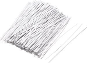 Metallic Twist Ties 100mmx1.8mm Plastic White Cable Cord Ties 1000pcs