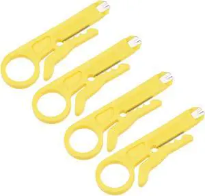 Mini Wire Stripper Punch Down Cutter for Network Wire Cable, RJ45 Cat5 Data Cable, Telephone Cable and Computer UTP Cable 4pcs