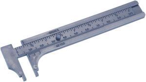 Vernier Caliper 10cm 4 Inch Metric Mini Double Scale Plastic Ruler Measuring Tool