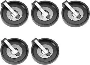 5 Pcs CR2430 Horizontal Coin Button Battery Holder Black Container Case