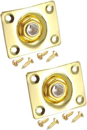 14 Inch 635mm Guitar Mono Output Jack Plate Input Socket for Gibson LPEPI Les Paul Electric Guitar Golden 2Pcs