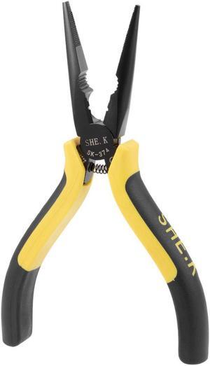 Needle Nose Pliers 6-Inch with Side Cutter, Forged from Chrome-Vanadium Steel, Black Phosphate