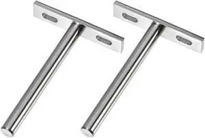 Floating Shelf Invisible Support Bracket Round Shank 100mm Hardened Concealed Wall Support Set 2 Pcs