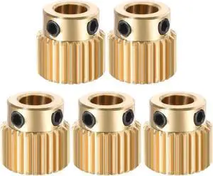 Brass Drive Gear Extruder Wheel 26 Teeth 5mm Bore 5pcs