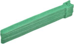 Reusable Cable Ties,8 Inch Hook and Loop Cord Wraps,Green Adjustable Strap 30pcs