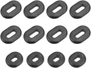 Side Cover Grommet Single Side Rubber Oval Washer for Motorcycle 4Set