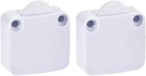 Wardrobe Door Lamp Switch Momentary Closet Switches Normally Closed 110-250V 2A White 2 Pcs