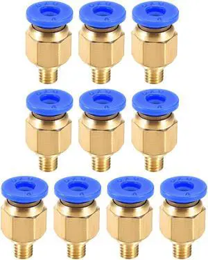 M5 Tube Fitting for 3D Printer Push Fixings, for 4mm Tube 1.75mm Filament 10pcs