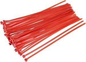 Cable Zip Ties 200mmx4.8mm Self-Locking Nylon Tie Wraps Red 40pcs