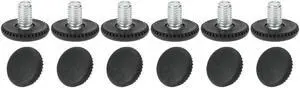 M8 x 10 x 25mm Leveling Feet Adjustable Leveler Floor Protector for House Furniture Chair Table Desk Leg 12pcs