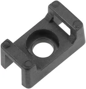Cable Tie Base Saddle Type Mount Wire Holder Permanently Anchor To Wall Desk 13x7x6mm Black 50pcs