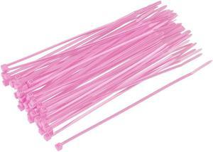 Cable Zip Ties 150mmx2.5mm Self-Locking Nylon Tie Wraps Pink 80pcs