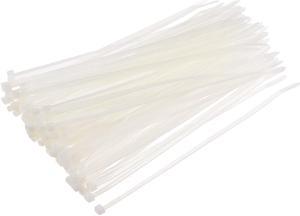 Cable Zip Ties 200mmx4mm Multi-Purpose Nylon Tie Wraps White 100pcs