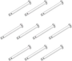 Single Hole Clevis Pins - 4mm X 35mm Flat Head 304 Stainless Steel Link Hinge Pin 10Pcs