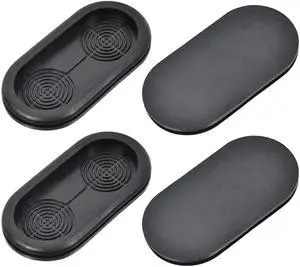 Wire Protector Oil Resistant Armature Oval Rubber Grommets 35x75mm Mounting Dia 4Pcs