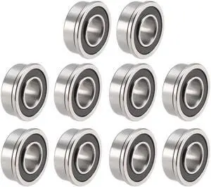 FR188-2RS Flange Ball 1/4 x 1/2 x 3/16 Inch Double Sealed (GCr15) Chrome Steel Bearings 10pcs