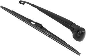 Car Rear Windshield Wiper Blade Arm Set Black 340mm 13 Inch for Volkswagen Golf GTI MK4 2004 2005 2006 2007 2008