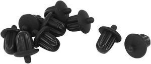 Black Rubber 6.35mm Audio Jack PC DVD Microphone Socket Dust Plug Cover 10PCS