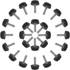 M6 x 22 x 22mm Furniture Glide Leveling Feet Floor Protector for Table Leg 24pcs