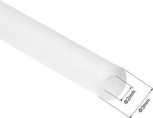 PTFE Tube 4.9Ft - ID 2mm X OD 3mm Fit 1.75 Filament for 3D Printer White