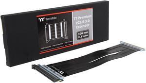 Thermaltake AC-045-CN1OTN-C1 TT Premium PCI-E x16 3.0 Extender Riser Cable 300mm Graphic Cards - Black