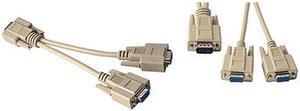 VGA SVGA Monitor Splitter Adapter PC Y-Cable Male to Dual Female by BattleBorn