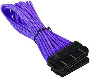 BattleBorn 24 Pin ATX Cable Extension Premium Braided Adapter Purple