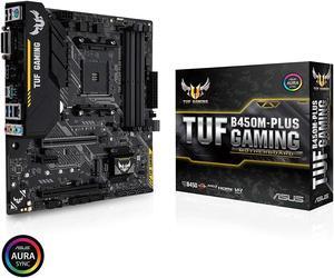 ASUS TUF B450 Gaming Motherboard AMD Ryzen 2 AM4 DDR4 HDMI DVI-D M.2 Micro ATX (TUF B450M-Plus Gaming)