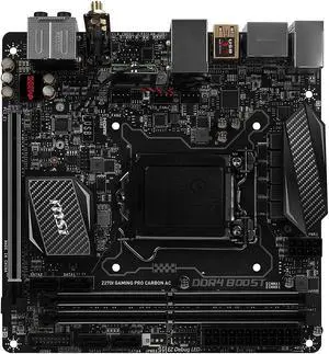 MSI Z270I GAMING PRO CARBON AC LGA 1151 Intel Z270 Mini ITX Motherboard MSI Z270I GAMING PRO CARBON AC LGA 1151 Intel Z270 Mini ITX Motherboard