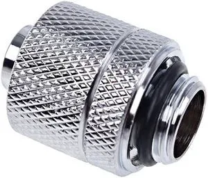 Alphacool Eiszapfen G1/4" to 10mm ID, 13mm OD Compression Fitting for Soft Tubing, Chrome, 6-pack Alphacool Eiszapfen G1/4" to 10mm ID, 13mm OD Compression Fitting for Soft Tubing, Chrome, 6-pack