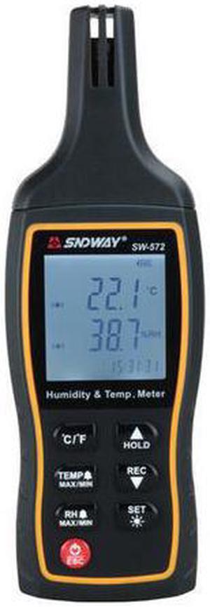 SNDWAY SW-572 Digital LCD Thermometer thermo Hygrometer indoor temperature Humidity meter tester monitor Weather Station data hold Alarm Clock