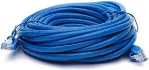 50-Pack Lot of 50ft Cat5e RJ45 Ethernet Network LAN Patch Cables - Blue