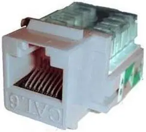 BattleBorn GC-KEY645-90WHI - Cat6 Keystone Jack - 110 Punch Type
