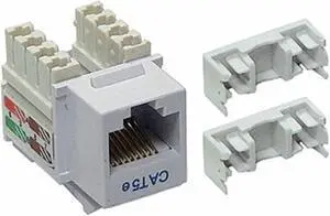 BattleBorn GC-KEY45-90WHI - Cat5 / 5e Keystone Jack KEY45-90WHI - 110 Punch Type (WHITE)