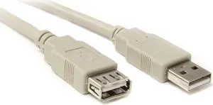 BattleBorn GC-USB2-10MF - 10ft USB 2.0 M-to-F Extension Cable (BEIGE)