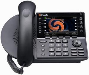 Shoretel IP 485G IP485G VoIP POE black business gigabit telephone phone