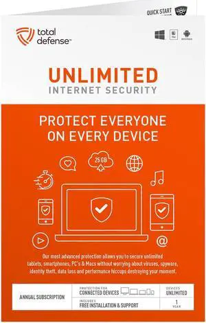 Total Defense TLD13145 Unlimited Internet Security