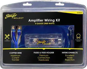 Stinger SS2400XS 1/0GA Copper 2400W Complete Wiring Kit