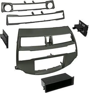 American International Single/Double DIN Gun Metallic Stereo Dash Kit for 2008-2012 Honda