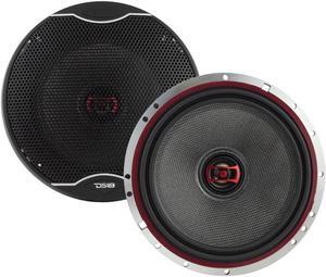 DS18 EXLSQ65 EXL 6.5 inch 2-Way Coaxial Speaker with Fiber Glass Cone 400 Watts 3-Ohm (Pair)
