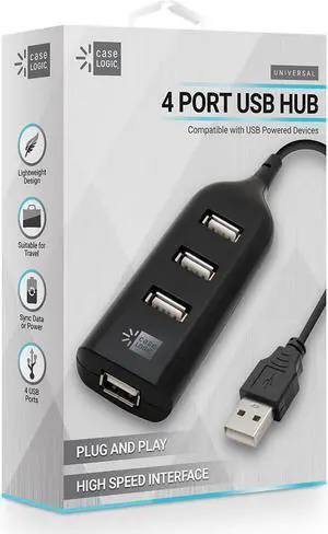 Case Logic CLOPMC100BK 4 Port USB Hub