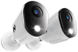 Night Owl CAM2PKFTD4 Wired 2K Deterrence Cameras with 2-Way Audio - 2 Pack Night Owl CAM2PKFTD4 Wired 2K Deterrence Cameras with 2-Way Audio - 2 Pack