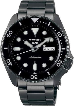 Seiko SRPD65 5 Sports 24-Jewel Automatic Watch - Black/Stainless